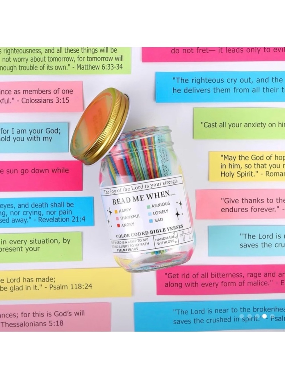 Handmade 'Read Me When' Scripture Jar - Multi-Color - Picture 6 of 7
